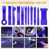imageGOOACC 11PCS Auto Trim Removal Tool Kit NoScratch Pry Tool Kit for Car Audio Dash Door Panel Window Molding Fastener Remover Tool KitBlackBlue