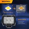 imageGOOACC 2PCS 18W LED Pods Flood Light Bar Fog Light Driving Lighting with 12V 5Pin Rocker Switch Off Road Wiring Harness2 Leads for Truck Golf Cart SUV ATV UTV Boat 2 Years Warranty Auto605