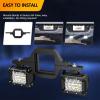 imageGOOACC 2PCS 4quot Amber LED Pods 36W Triple Row Flood Light Bar Fog Light 3600LM Driving Lighting with 16AWG Off Road Wiring Harness2 Leads for Truck Golf Cart SUV ATV UTV Boat ClearYellow Auto6502Pcs LED Pods tow hitch