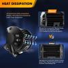 imageGOOACC 2PCS 4quot Amber LED Pods 36W Triple Row Flood Light Bar Fog Light 3600LM Driving Lighting with 16AWG Off Road Wiring Harness2 Leads for Truck Golf Cart SUV ATV UTV Boat ClearYellow Auto6502Pcs Amber LED Pods Wiring Harness