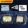 imageGOOACC 2PCS 4quot Amber LED Pods 36W Triple Row Flood Light Bar Fog Light 3600LM Driving Lighting with 16AWG Off Road Wiring Harness2 Leads for Truck Golf Cart SUV ATV UTV Boat ClearYellow Auto6502Pcs LED Pods tow hitch