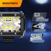 imageGOOACC 2PCS 4quot Amber LED Pods 36W Triple Row Flood Light Bar Fog Light 3600LM Driving Lighting with 16AWG Off Road Wiring Harness2 Leads for Truck Golf Cart SUV ATV UTV Boat ClearYellow Auto6504Pcs LED Pods Wiring Harness