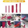 imageGOOACC 6PCS Auto Trim Removal Tool Kit NoScratch Tool Kit for Car Audio Dash Panel Window Molding Fastener Remover Tool KitBlueRed