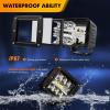 imageGOOACC LED Cubes 2PCS 3Inch 42W LED Pods Driving Lights Spot Flood Offroad LED Work Light Fog Lights Boat Light with Wiring Harness Kit for Pickup Trucks UTV ATV SUV Motor Car 2 Years Warranty