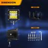 imageGOOACC LED Cubes 2PCS 3Inch 42W LED Pods Driving Lights Spot Flood Offroad LED Work Light Fog Lights Boat Light with Wiring Harness Kit for Pickup Trucks UTV ATV SUV Motor Car 2 Years Warranty