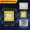 imageGOOACC LED Cubes 2PCS 3Inch 42W LED Pods Driving Lights Spot Flood Offroad LED Work Light Fog Lights Boat Light with Wiring Harness Kit for Pickup Trucks UTV ATV SUV Motor Car 2 Years Warranty
