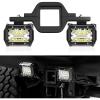 imageGOOACC 2PCS 4quot Amber LED Pods 36W Triple Row Flood Light Bar Fog Light 3600LM Driving Lighting with 16AWG Off Road Wiring Harness2 Leads for Truck Golf Cart SUV ATV UTV Boat ClearYellow Auto6502Pcs LED Pods tow hitch