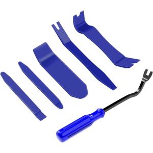 imageGOOACC 6PCS Auto Trim Removal Tool Kit NoScratch Tool Kit for Car Audio Dash Panel Window Molding Fastener Remover Tool KitBlueBlue