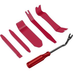 imageGOOACC 6PCS Auto Trim Removal Tool Kit NoScratch Tool Kit for Car Audio Dash Panel Window Molding Fastener Remover Tool KitBlueRed