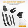 imageGOOACC 11 PCS Trim Removal Tool Kit Metal Pry Tool Auto Fastener Remover Pry Bar Set Car Door Panel Removal Tool Dashboard Repair Kit GreenBlack