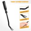 imageGOOACC 11 PCS Trim Removal Tool Kit Metal Pry Tool Auto Fastener Remover Pry Bar Set Car Door Panel Removal Tool Dashboard Repair Kit GreenBlack