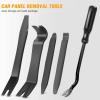 imageGOOACC 11 PCS Trim Removal Tool Kit Metal Pry Tool Auto Fastener Remover Pry Bar Set Car Door Panel Removal Tool Dashboard Repair Kit GreenBlack