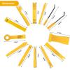 imageGOOACC 11 PCS Trim Removal Tool Kit Metal Pry Tool Auto Fastener Remover Pry Bar Set Car Door Panel Removal Tool Dashboard Repair Kit GreenBlack