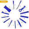 imageGOOACC 11 PCS Trim Removal Tool Kit Metal Pry Tool Auto Fastener Remover Pry Bar Set Car Door Panel Removal Tool Dashboard Repair Kit GreenBlue