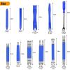 imageGOOACC 11 PCS Trim Removal Tool Kit Metal Pry Tool Auto Fastener Remover Pry Bar Set Car Door Panel Removal Tool Dashboard Repair Kit GreenBlue