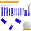 imageGOOACC 11 PCS Trim Removal Tool Kit Metal Pry Tool Auto Fastener Remover Pry Bar Set Car Door Panel Removal Tool Dashboard Repair Kit GreenBlue