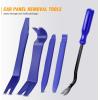 imageGOOACC 11 PCS Trim Removal Tool Kit Metal Pry Tool Auto Fastener Remover Pry Bar Set Car Door Panel Removal Tool Dashboard Repair Kit GreenBlue
