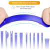 imageGOOACC 11 PCS Trim Removal Tool Kit Metal Pry Tool Auto Fastener Remover Pry Bar Set Car Door Panel Removal Tool Dashboard Repair Kit GreenBlue