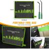 imageGOOACC 11 PCS Trim Removal Tool Kit Metal Pry Tool Auto Fastener Remover Pry Bar Set Car Door Panel Removal Tool Dashboard Repair Kit GreenGreen