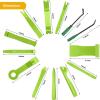 imageGOOACC 11 PCS Trim Removal Tool Kit Metal Pry Tool Auto Fastener Remover Pry Bar Set Car Door Panel Removal Tool Dashboard Repair Kit GreenGreen
