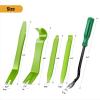 imageGOOACC 11 PCS Trim Removal Tool Kit Metal Pry Tool Auto Fastener Remover Pry Bar Set Car Door Panel Removal Tool Dashboard Repair Kit GreenGreen