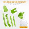 imageGOOACC 11 PCS Trim Removal Tool Kit Metal Pry Tool Auto Fastener Remover Pry Bar Set Car Door Panel Removal Tool Dashboard Repair Kit GreenGreen