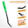 imageGOOACC 11 PCS Trim Removal Tool Kit Metal Pry Tool Auto Fastener Remover Pry Bar Set Car Door Panel Removal Tool Dashboard Repair Kit GreenGreen