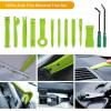 imageGOOACC 11 PCS Trim Removal Tool Kit Metal Pry Tool Auto Fastener Remover Pry Bar Set Car Door Panel Removal Tool Dashboard Repair Kit GreenGreen