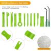 imageGOOACC 11 PCS Trim Removal Tool Kit Metal Pry Tool Auto Fastener Remover Pry Bar Set Car Door Panel Removal Tool Dashboard Repair Kit GreenGreen