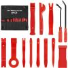 imageGOOACC 11 PCS Trim Removal Tool Kit Metal Pry Tool Auto Fastener Remover Pry Bar Set Car Door Panel Removal Tool Dashboard Repair Kit GreenRed