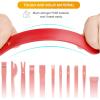 imageGOOACC 11 PCS Trim Removal Tool Kit Metal Pry Tool Auto Fastener Remover Pry Bar Set Car Door Panel Removal Tool Dashboard Repair Kit GreenRed