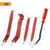 imageGOOACC 11 PCS Trim Removal Tool Kit Metal Pry Tool Auto Fastener Remover Pry Bar Set Car Door Panel Removal Tool Dashboard Repair Kit GreenRed