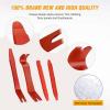 imageGOOACC 11 PCS Trim Removal Tool Kit Metal Pry Tool Auto Fastener Remover Pry Bar Set Car Door Panel Removal Tool Dashboard Repair Kit GreenRed