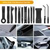 imageGOOACC 11 PCS Trim Removal Tool Kit Metal Pry Tool Auto Fastener Remover Pry Bar Set Car Door Panel Removal Tool Dashboard Repair Kit GreenYellow