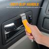 imageGOOACC 11 PCS Trim Removal Tool Kit Metal Pry Tool Auto Fastener Remover Pry Bar Set Car Door Panel Removal Tool Dashboard Repair Kit GreenYellow