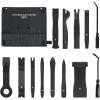 imageGOOACC 11 PCS Trim Removal Tool Kit Metal Pry Tool Auto Fastener Remover Pry Bar Set Car Door Panel Removal Tool Dashboard Repair Kit GreenYellow