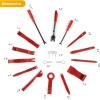 imageGOOACC 19Pcs Trim Removal Tool Set Panel Fastener Clips Removal Automotive Plastic Upholstery Pliers Removal Install Removal Car Tool with Storage Bag for Trim Panel Audio Clip Pliers TerminalYellowRed