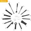 imageGOOACC 19Pcs Trim Removal Tool Set Panel Fastener Clips Removal Automotive Plastic Upholstery Pliers Removal Install Removal Car Tool with Storage Bag for Trim Panel Audio Clip Pliers TerminalYellowBlack