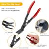 imageGOOACC 19Pcs Trim Removal Tool Set Panel Fastener Clips Removal Automotive Plastic Upholstery Pliers Removal Install Removal Car Tool with Storage Bag for Trim Panel Audio Clip Pliers TerminalYellowRed