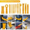 imageGOOACC 19Pcs Trim Removal Tool Set Panel Fastener Clips Removal Automotive Plastic Upholstery Pliers Removal Install Removal Car Tool with Storage Bag for Trim Panel Audio Clip Pliers TerminalYellowYellow