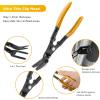imageGOOACC 19Pcs Trim Removal Tool Set Panel Fastener Clips Removal Automotive Plastic Upholstery Pliers Removal Install Removal Car Tool with Storage Bag for Trim Panel Audio Clip Pliers TerminalYellowYellow