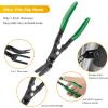 imageGOOACC 19Pcs Trim Removal Tool Set Panel Fastener Clips Removal Automotive Plastic Upholstery Pliers Removal Install Removal Car Tool with Storage Bag for Trim Panel Audio Clip Pliers TerminalYellowGreen