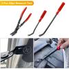 imageGOOACC 19Pcs Trim Removal Tool Set Panel Fastener Clips Removal Automotive Plastic Upholstery Pliers Removal Install Removal Car Tool with Storage Bag for Trim Panel Audio Clip Pliers TerminalYellowRed