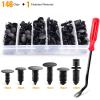 imageGOOACC 380Pcs Car Automotive Plastic Metal Nylon Push Pin Rivet with Fastener Remover Trim Clip Panel Body Interior Assortment Retainer Assortment Clips GRC97Black146Pcs Clips  Remover