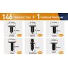 imageGOOACC 380Pcs Car Automotive Plastic Metal Nylon Push Pin Rivet with Fastener Remover Trim Clip Panel Body Interior Assortment Retainer Assortment Clips GRC97Black146Pcs Clips  Remover