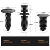 imageGOOACC 380Pcs Car Automotive Plastic Metal Nylon Push Pin Rivet with Fastener Remover Trim Clip Panel Body Interior Assortment Retainer Assortment Clips GRC97Black146Pcs Clips  Remover