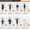 imageGOOACC 415 Pcs Car Retainer Clips ampamp Fastener Remover  18 Most Popular Sizes Auto Push Pin Rivets Set Door Trim Panel Clips for GM Ford Toyota Honda Chrysler48Pcs Remover 40Pcs Clips