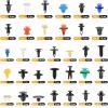 imageGOOACC 415 Pcs Car Retainer Clips ampamp Fastener Remover  18 Most Popular Sizes Auto Push Pin Rivets Set Door Trim Panel Clips for GM Ford Toyota Honda Chrysler1275Pcs Clips  115 Remover