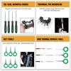 imageGOOACC 480PCS Bumper Retainer Clips with Fastener Remover Car Plastic Rivets Push Retainer Kit Door Trim Panel Clips for Toyota GM Ford Honda Acura Chrysler120Pcs Clips  118 Remover Green