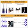 imageGOOACC 480PCS Bumper Retainer Clips with Fastener Remover Car Plastic Rivets Push Retainer Kit Door Trim Panel Clips for Toyota GM Ford Honda Acura Chrysler120Pcs Clips  118 Remover Blue